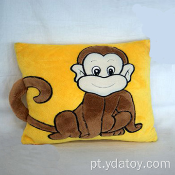 Travesseiro de animal macio de macaco